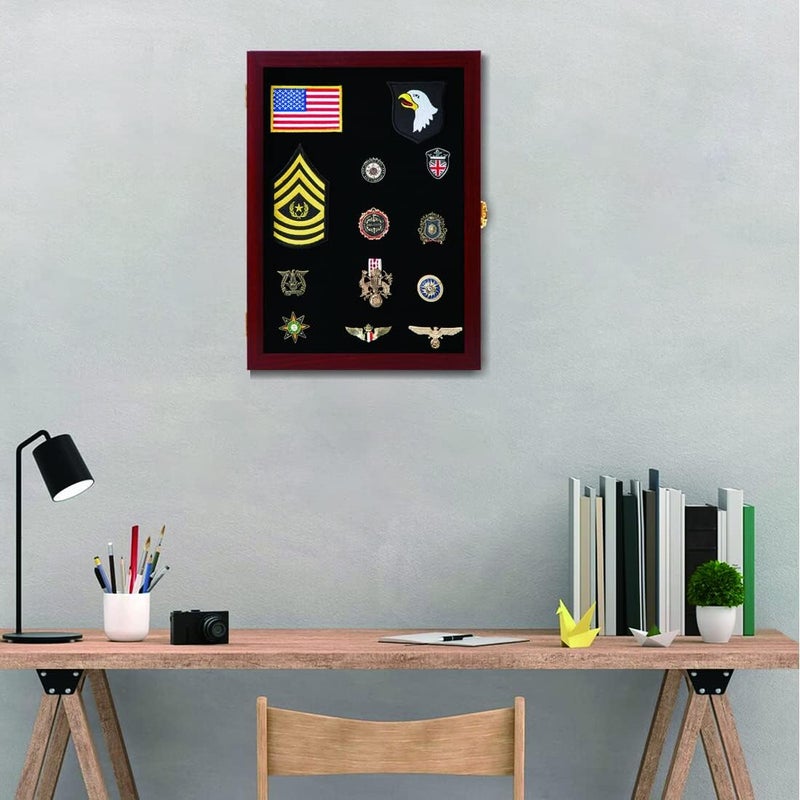 VERANI Pin Display Case 14x19 Pin Collection Display Box Military Medal Display Frame with Uv Protection Acrylic Door for Beach Tags Jewelry Insignia Ribbons Patches Insignia Ribbons Sport Pins - Image 5